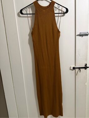 Old Navy Ribbed Sleeveless Maxi Dress - Camel Brown